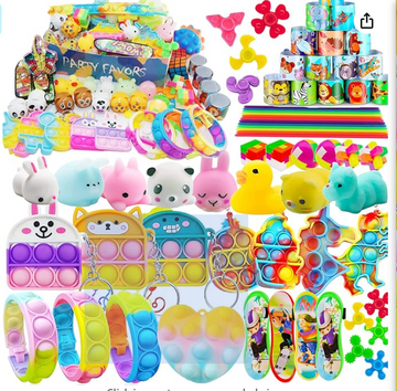 51 PCS Pop Party Favors Toys for Kids,Premium Pop Fidget Toys for All Ages Kids,Assortment Pinata Stuffers,Classroom prizes,Prize Box Toys,Goody Bag Fillers,Carnival Prizes for Boys and Girls 4-10
